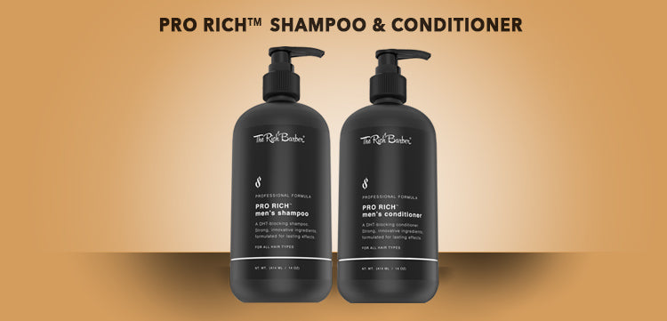 The Rich Barber Pro Rich Shampoo and Conditioner Set for Men's Hair Loss