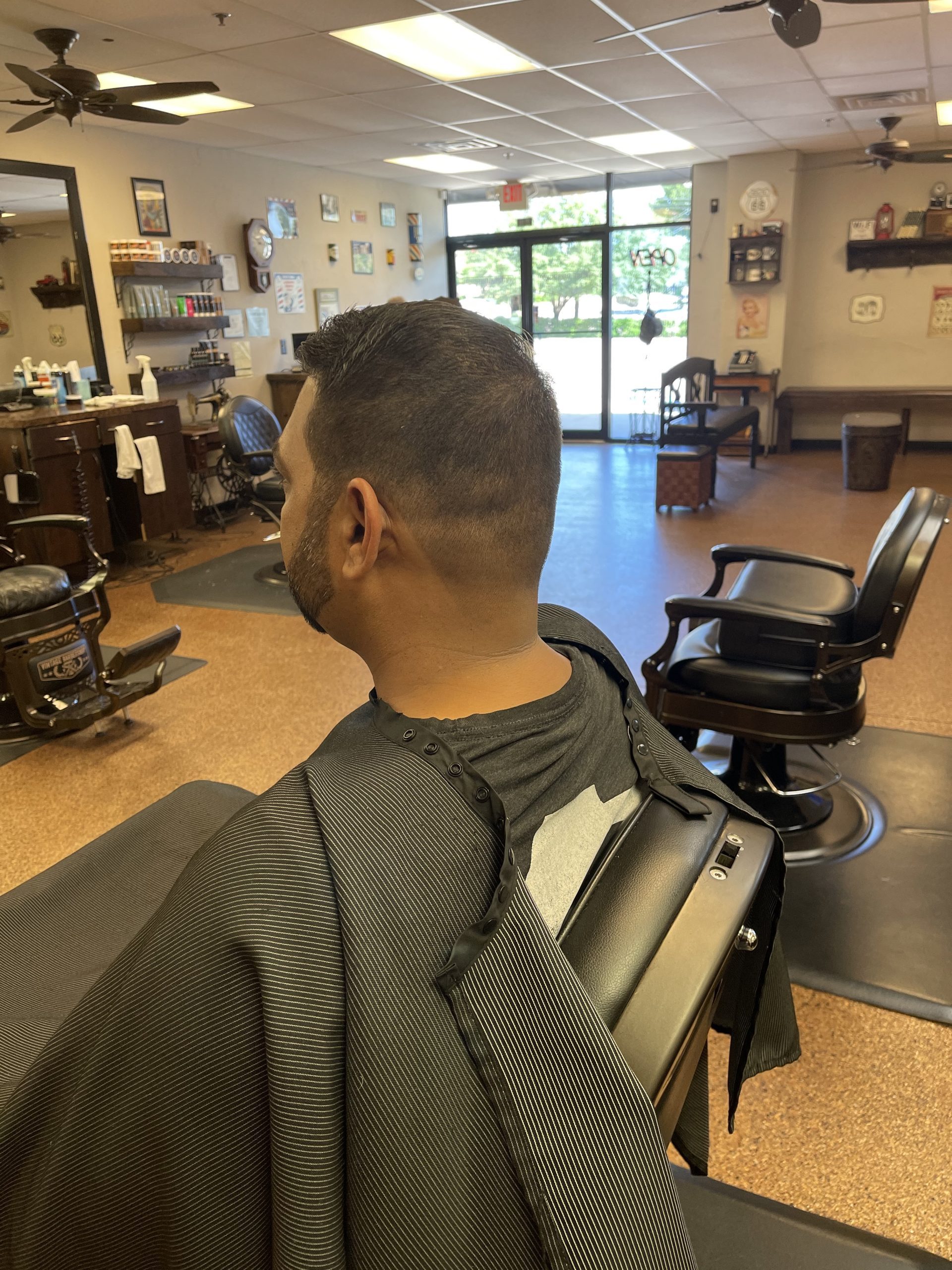 clean cut and trim for man back view