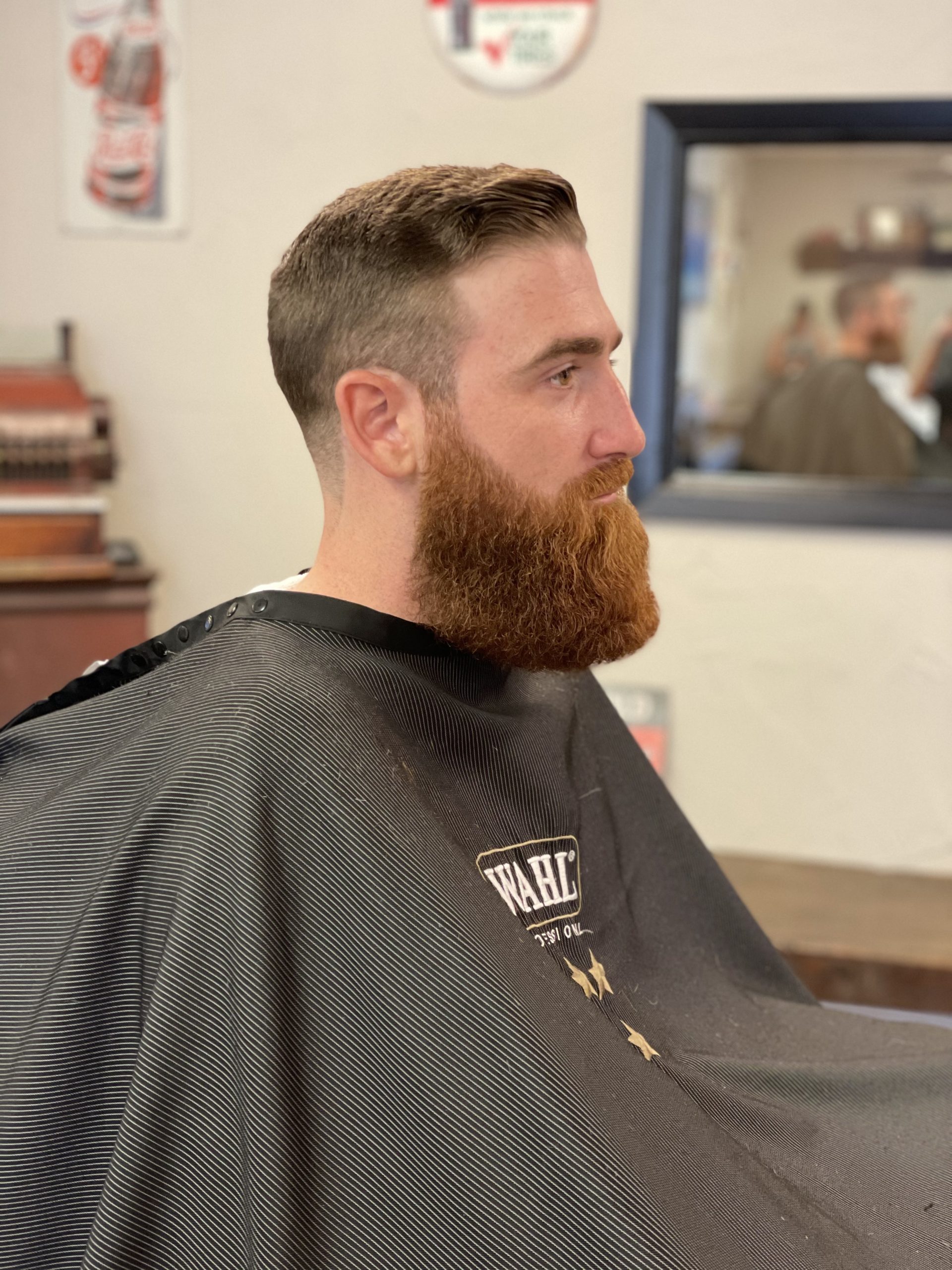young man with fade and beard shaping